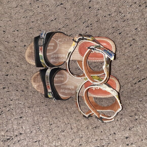 THE ART COMPANY-237-Patent Leather Pattern-Black Leather-Ankle Wrap-Sz 36-EX - Picture 7 of 8